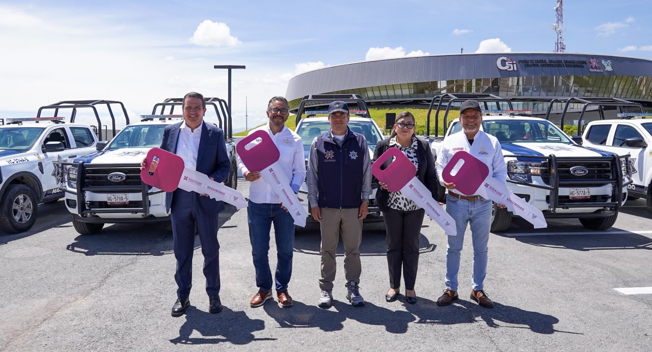 SSPH continúa fortaleciendo a municipios, entrega cinco patrullas Zempoala, Atlapexco, Singuilucan, Tlahuelilpan y Villa de Tezontepec.