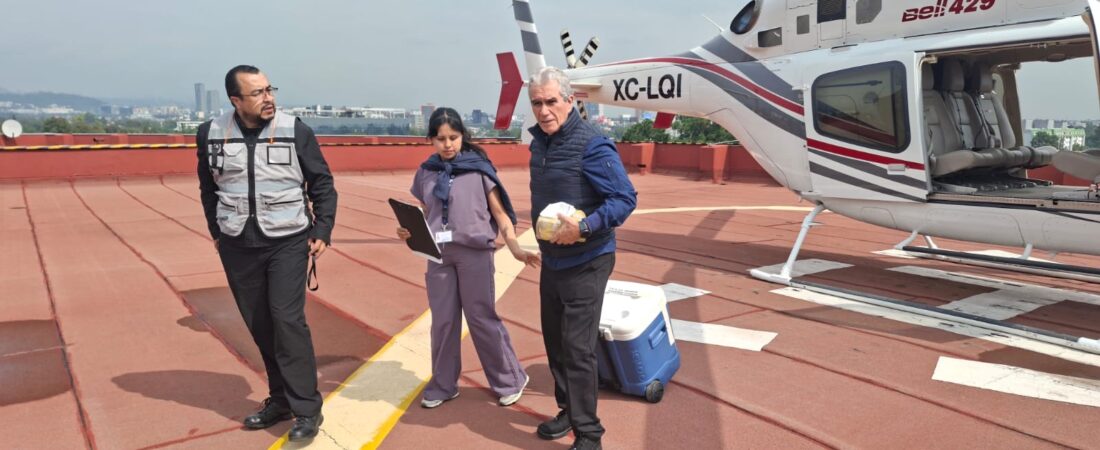 Secretaría de Salud de Hidalgo coordina traslado aéreo de órganos para salvar vidas